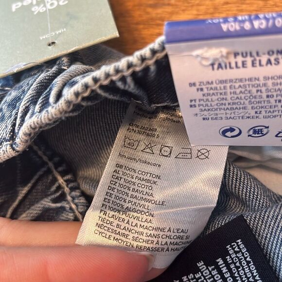 NWT H&M Light Wash Youth Jean Shorts - Picture 6 of 7